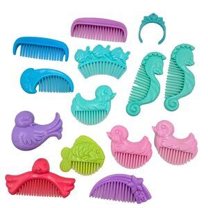 Vintage Hasbro Accessories My Little Pony MLP Brushes And Combs Brush Comb Crown